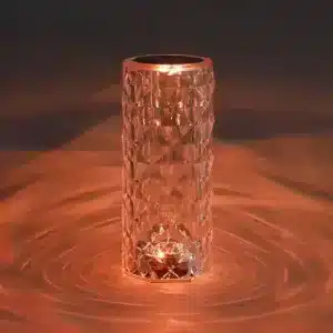 Lampe de Table Crystal Diamond, 3 Couleurs, Lampe Tactile de Charge USB – Image 1