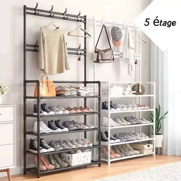 Porte chaussures et manteau 5 Étages