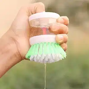 Brosse à vaisselle de cuisine avec distributeur de savon liquide – Image 3