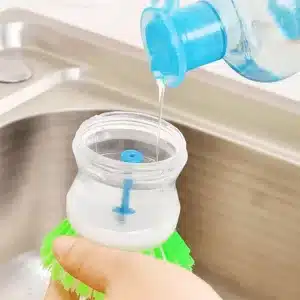 Brosse à vaisselle de cuisine avec distributeur de savon liquide – Image 2