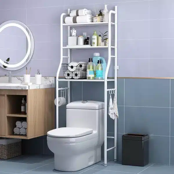 Étagère de salle de bain en acier inoxydable
