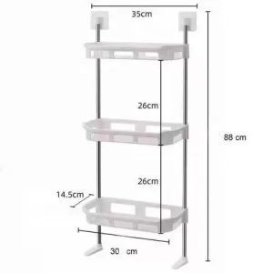 Étagère de rangement pour salle de bain au-dessus des toilettes - 3 Niveaux – Image 5