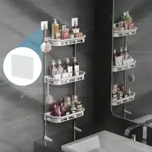Étagère de rangement pour salle de bain au-dessus des toilettes - 3 Niveaux – Image 4