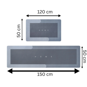 Lot de 2 tapis de cuisine absorbants, 50*150CM – Image 2