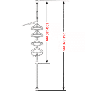 Étagère Réglable Télescopique en Acier Inoxydable – Image 2